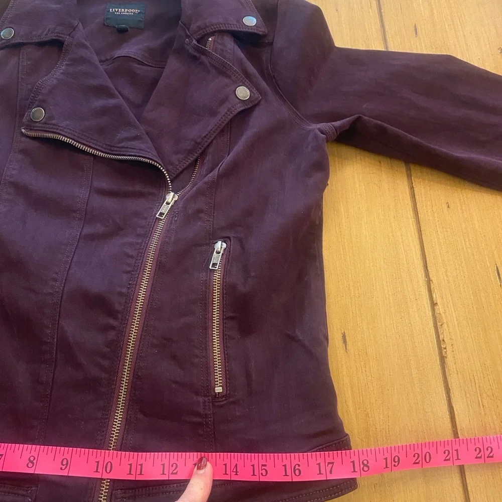 Liverpool Women’s Purple Denim Jean Jacket Size S great condition - Picture 10 of 13